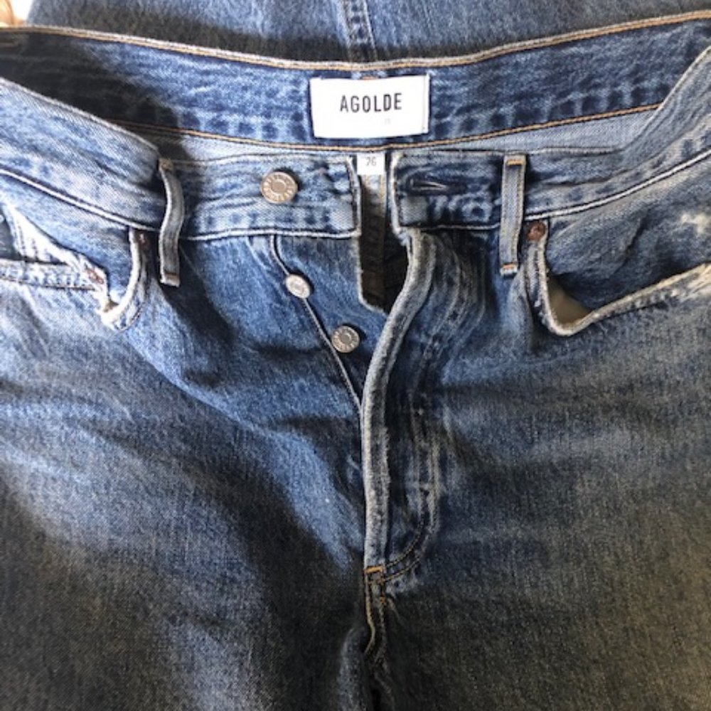 AGOLDE Riley High Rise Straight Crop Jeans